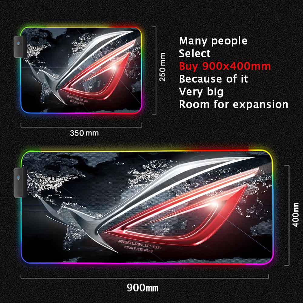 City Asus Rog Mouse Pad Rgb Backlit Mat Republic of Gamers Mouse Mat Pc Accessories Led Mouse Pads Gaming Play Mats Mesa Gamer