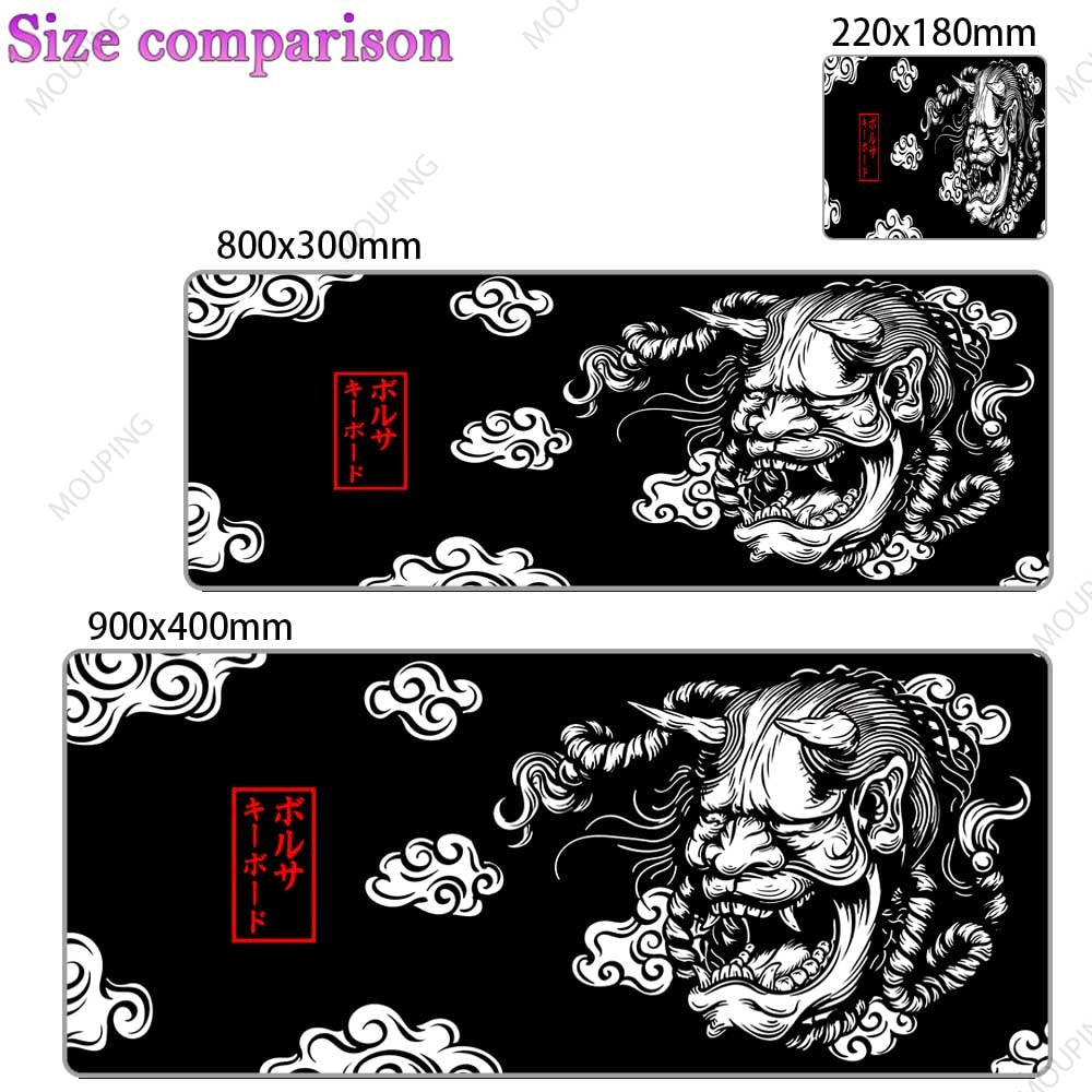 Dragon Mouse Pad Black and White Deskmat Playmat Laptop Japan Anime Gaming Keyboard Rubber Pad Pad on The Table Mouse Mat Pc Rug