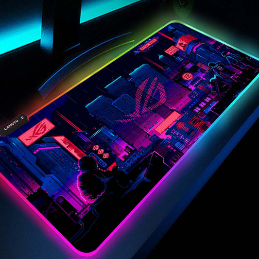 City Asus Rog Mouse Pad Rgb Backlit Mat Republic of Gamers Mouse Mat Pc Accessories Led Mouse Pads Gaming Play Mats Mesa Gamer